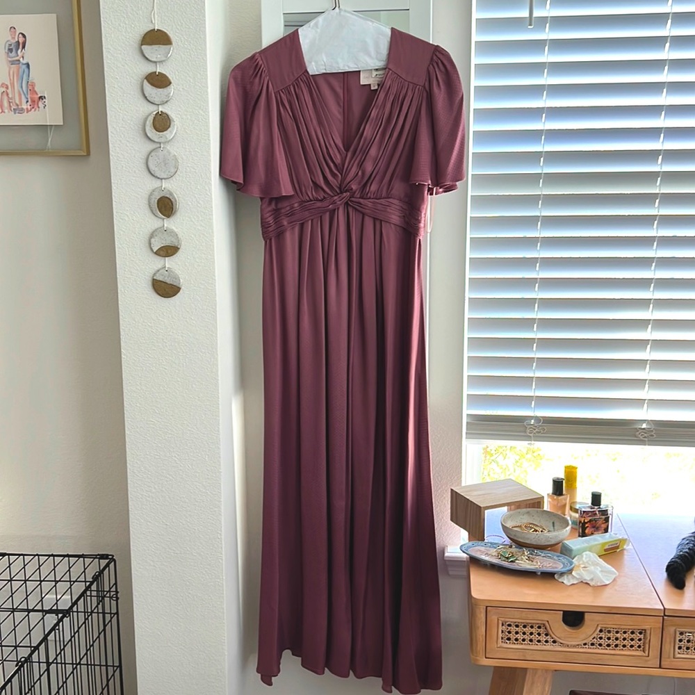 Gal meets glam mauve dress